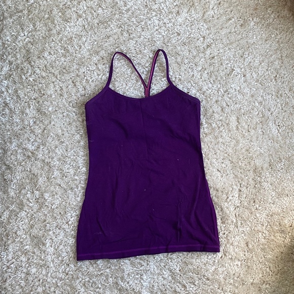 lululemon athletica Tops - Purple stripped Lulu power y tank